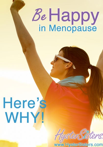 Woman happy during menopause
