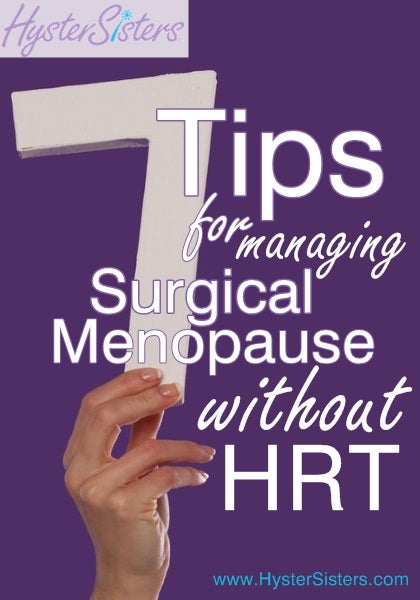 I am unable to use HRT, so how can I manage surgical menopause?